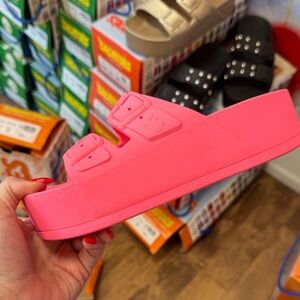 Vibrant Pink Platform Sandals